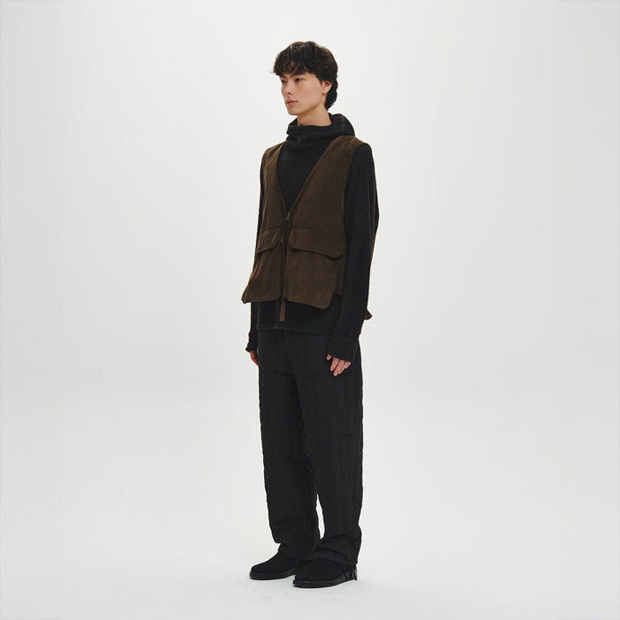 Corduroy Fleece Vestの着用(横)