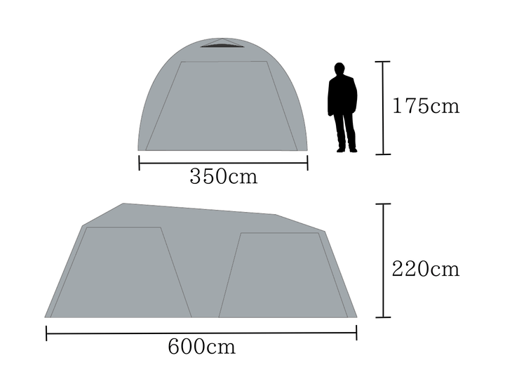 【期間限定値下げ】tokyocrafts　MULTIFLABLE セレニティ2ルームテント(4〜5名用ファミリーテント)フライ