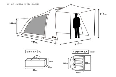 【初売りセール】テンビ(カーキ)シェルタールーフ付お得セット - TOKYO CRAFTS