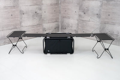 【セット割】ギアバンカーテーブルセット ブラック（コードユニット ブラック + トップボード ブラック+ ショルダーケース + ギアバンカー + グラフアーム） - TOKYO CRAFTS