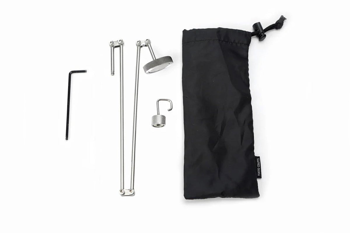 【セット割】コードユニット 焚き火テーブルセット ブラック（コードユニット ブラック + メバ BBQコンロ + トップボード ブラック + 薪ホルダー + グラフアーム + ショルダーケース） - TOKYO CRAFTS