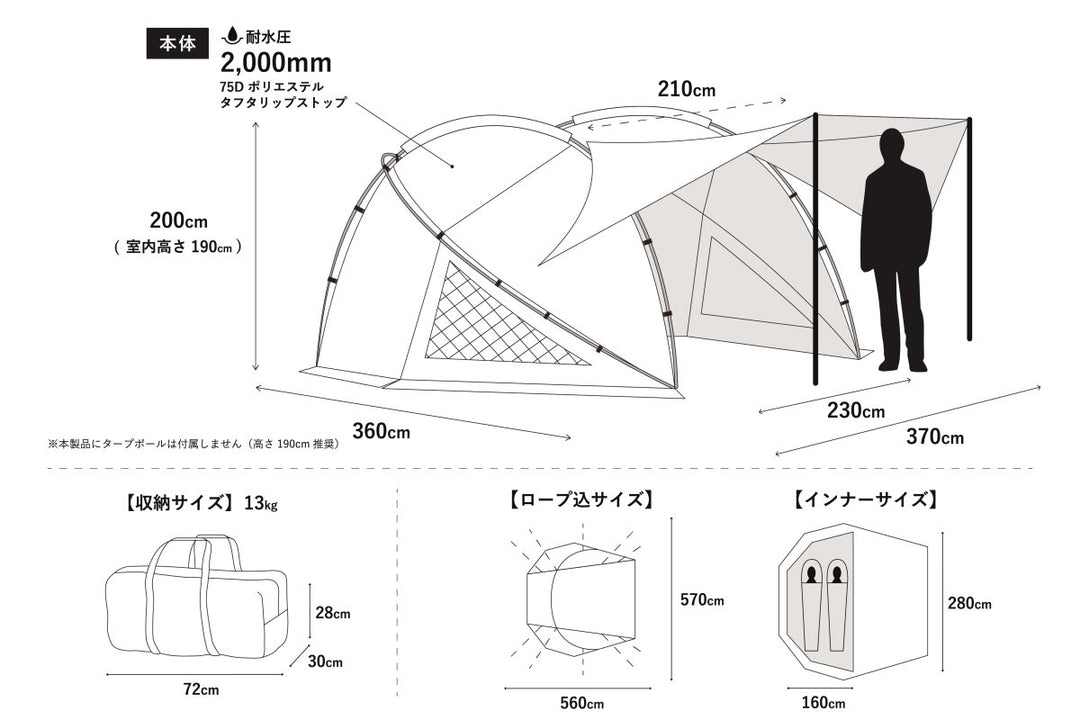 Ognis Dome Tent (TC Material) – TOKYO CRAFTS Official
